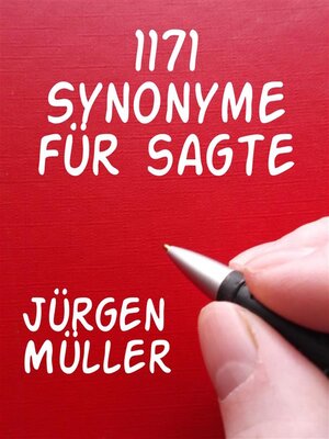 cover image of 1171 Synonyme für sagte